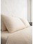 Damask Krem Rengi %100 Pamuk Waffle Çift Kişilik Nevresim Kılıfı 200 x 220 cm 6
