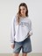Yeni Sezon Bisiklet Yaka Snoopy Baskılı Oversize Kadın Sweatshirt 1