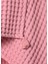 Pembe %100 Organik Pamuk Bebek Çocuk Waffle Pike Örtü 160 x 220 cm 2