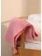 Pembe %100 Organik Pamuk Bebek Çocuk Waffle Pike Örtü 160 x 220 cm 3