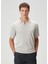 Bej Polo Yaka Kısa Kollu Keten Triko 1