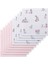 %100 Pamuk Bebe Lapin Rose & Innocent Pink 10`lu Müslin Bebek Ağız Bezi Paketi 1