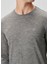 Gri Logo Nakışlı Uzun Kollu T-Shirt 5
