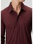 Bordo Polo Yaka Yün Sweatshirt 5