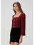 Bordo Payetli Tweed Ceket 1