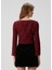 Bordo Payetli Tweed Ceket 4