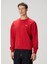 Kırmızı Çiçek Baskılı Sweatshirt 3