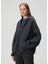 Antrasit Kapüşonlu Fermuarlı Sweatshirt 1