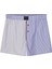 Lyron Mavi Koton Çizgili Unisex Şort 1