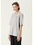 Gri Logo Nakışlı T-Shirt 3