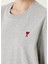 Gri Logo Nakışlı T-Shirt 4