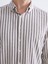 Yeni Sezon Regular Fit Çizgili Keten Görünümlü Erkek Gömlek 3