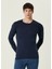 Pete Lacivert Uzun Kollu Ipek T-Shirt 1