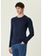 Pete Lacivert Uzun Kollu Ipek T-Shirt 3