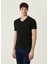 Miles Siyah V Yaka T-Shirt 3