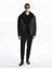 Yeni Sezon Slim Fit Ceket Yaka Erkek Deri Görünümlü Mont 2