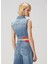 Mavi Crop Denim Yelek 4
