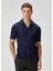 Lacivert Polo Yaka Yün T-Shirt 1