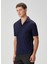Lacivert Polo Yaka Yün T-Shirt 3