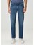 Slim Fit Koyu Mavi Jean Pantolon 2