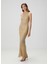 Gold Maxi Abiye Elbise 3