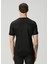 Slim Fit Wooster Siyah V Yaka Keten T-Shirt 4