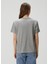 Gri Logo Nakışlı T-Shirt 4