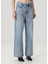 Blake Frayed Mavi Wide Leg Jean Pantolon 3