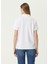 Beyaz Polo Yaka Logolu T-Shirt 5