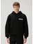 Gros Grain Siyah Kapüşonlu Sweatshirt 1