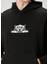 Siyah Kapüşonlu Logo Nakışlı Sweatshirt 5