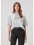 Boxy Fit Gri Baskılı T-Shirt 3