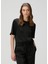 Amelie Siyah Saten T-Shirt 3