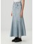 Alma Açık Mavi Maksi Denim Etek 3
