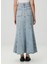 Alma Açık Mavi Maksi Denim Etek 4