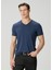 Miles Koyu Mavi V Yaka T-Shirt 1