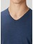 Miles Koyu Mavi V Yaka T-Shirt 5