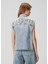 Laura Açık Mavi Logo Işlemeli Denim Yelek 4