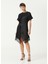 Lana Siyah Dantelli Mini T-Shirt Elbise 3
