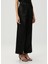 Sae Relaxed Fit Wide Leg Siyah Saten Pantolon 2