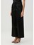 Sae Relaxed Fit Wide Leg Siyah Saten Pantolon 3