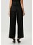 Sae Relaxed Fit Wide Leg Siyah Saten Pantolon 4