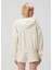 Ekru Kapüşonlu Fermuarlı Sweatshirt 4