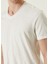 Miles Beyaz V Yaka T-Shirt 5