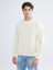 Yeni Sezon Bisiklet Yaka Nakışlı Erkek Kalın Sweatshirt 1
