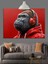 Kulaklık Takmış Gorilla Portresi Dekoratif Kanvas - Mdf Ahşap Tablo 3