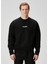 Siyah Logo Baskılı Sweatshirt 1