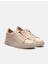 Hakiki Deri Bej Bağcıklı Kadın Spor Ayakkabı 2