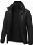 Outdoor Kapüşonlu Su ve Rüzgar Geçirmez Kapitone Içi Kürklü Elyaf Dolgulu Şişme Siyah Softshell Mont 1