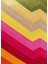 Artistic Zig Zag Desenli Renkli Pamuklu Kırlent 50 x 50 cm 5